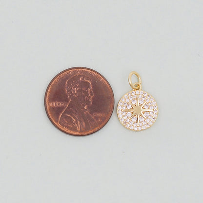 18K Gold Filled Star Charm Pendant for Jewelry Making