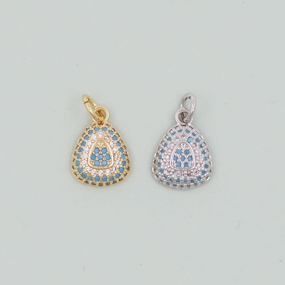 18K Gold Filled Hand CZ Charm Pendant for Jewelry Making