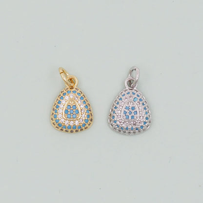 18K Gold Filled Hand CZ Charm Pendant for Jewelry Making