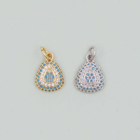 Gold Teardrop Charms,18K Gold Filled teardrop Pendant,CZ Micro Pave teardrop Charm Bracelet Necklace for DIY Jewelry Making S
