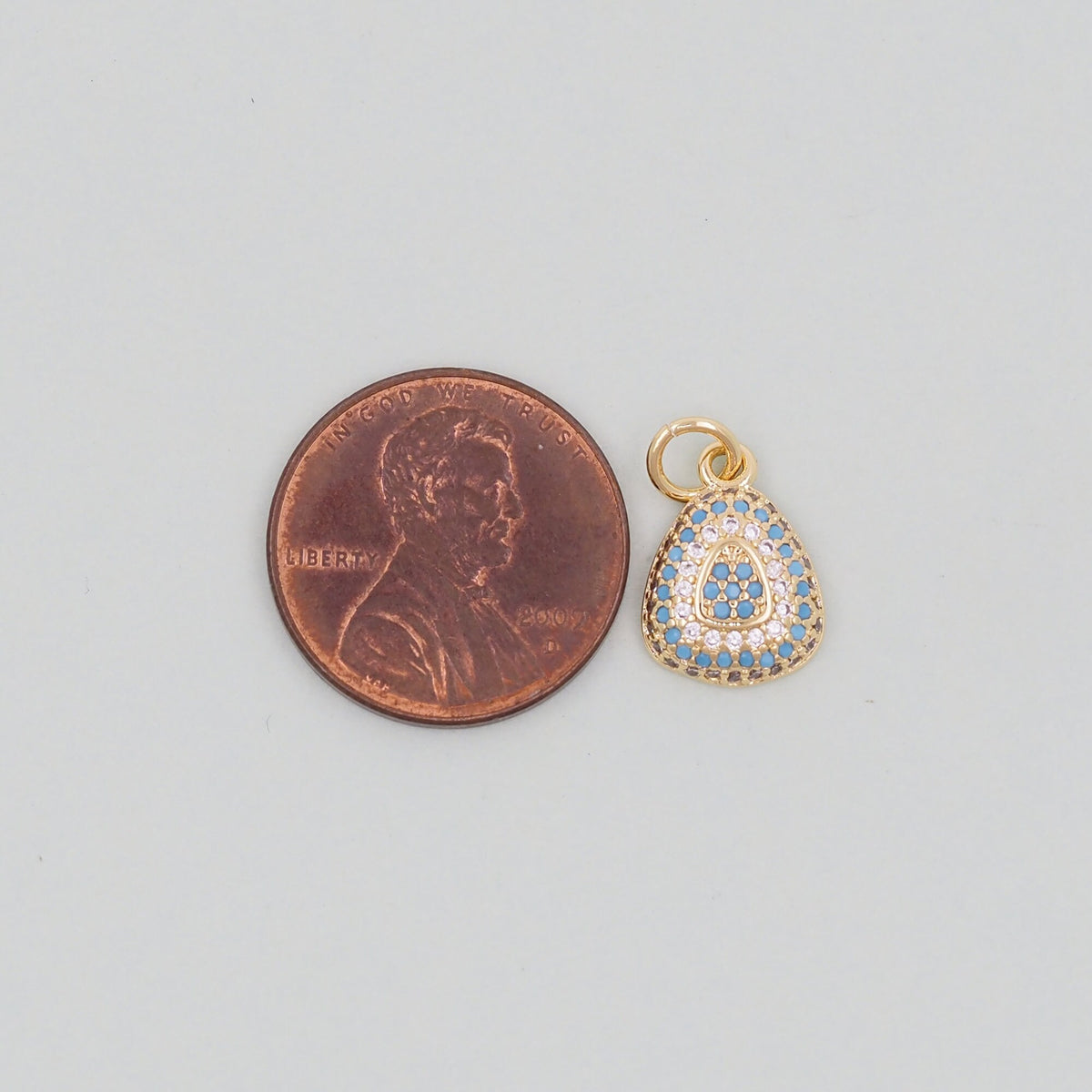 18K Gold Filled Hand CZ Charm Pendant for Jewelry Making