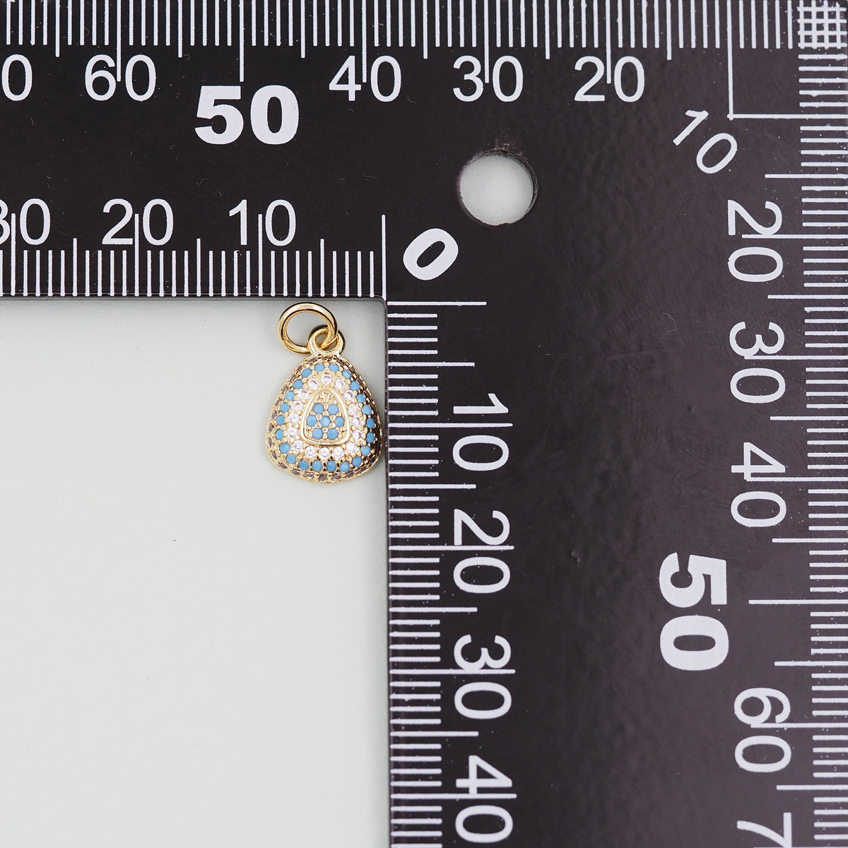 18K Gold Filled Hand CZ Charm Pendant for Jewelry Making