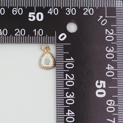 18K Gold Filled Hand CZ Charm Pendant for Jewelry Making