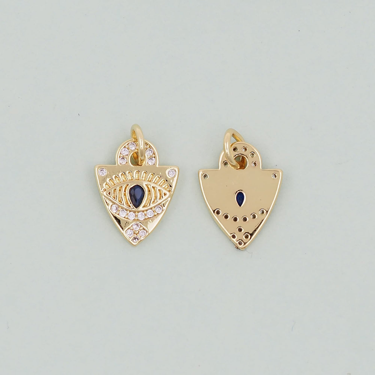 Gold Evil Eye Charms,18K Gold Filled Evil Eye Pendant,Evil Eye Charm Bracelet Necklace for DIY Jewelry Making Supply