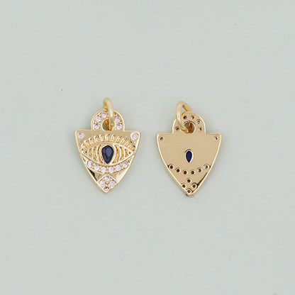 Gold Evil Eye Charms,18K Gold Filled Evil Eye Pendant,Evil Eye Charm Bracelet Necklace for DIY Jewelry Making Supply
