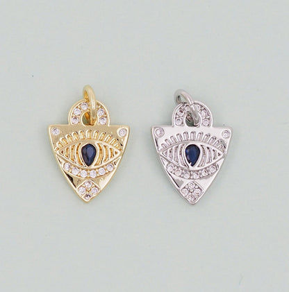 Gold Evil Eye Charms,18K Gold Filled Evil Eye Pendant,Evil Eye Charm Bracelet Necklace for DIY Jewelry Making Supply