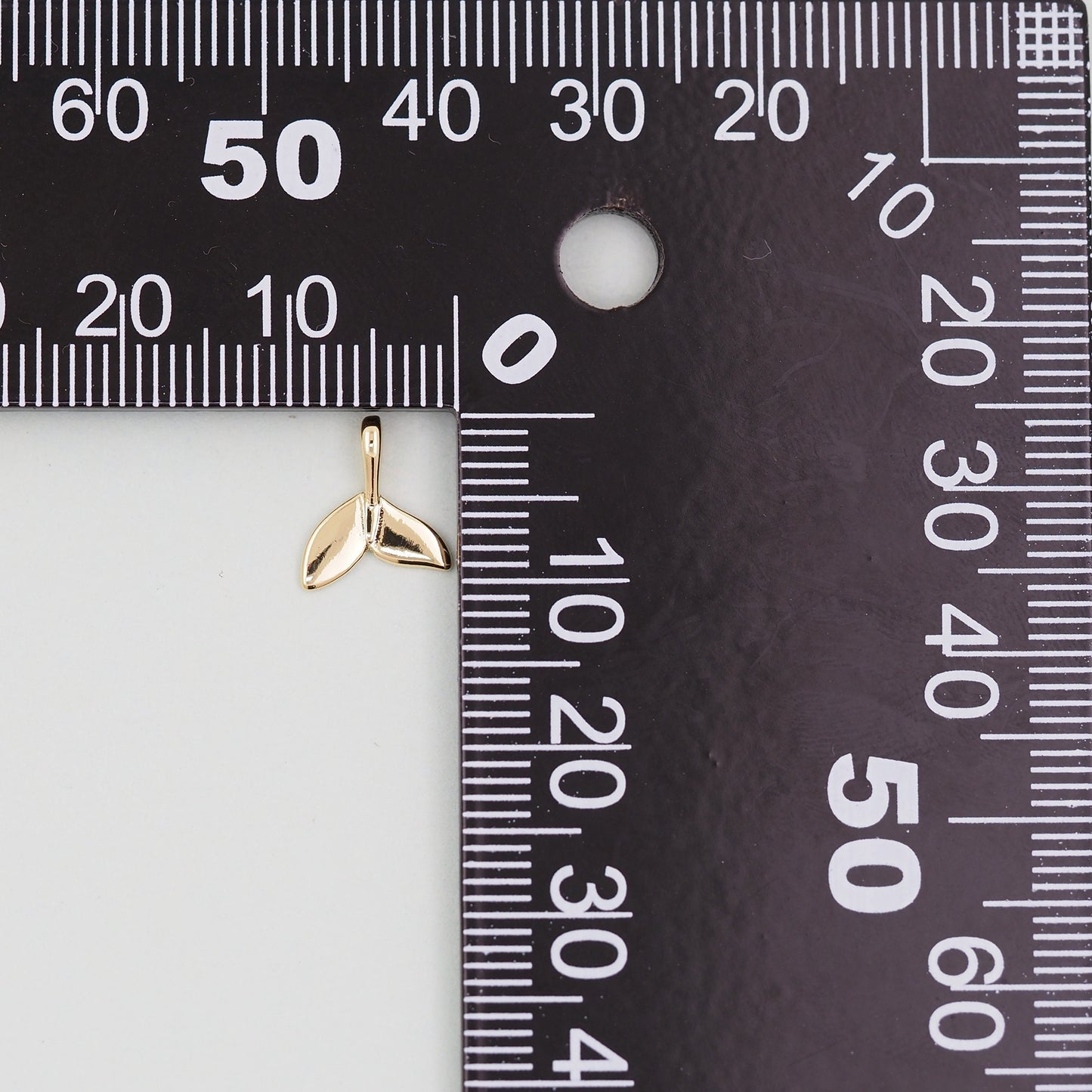 Gold Mermaid  Charms,18K Gold Filled Tail Pendant,CZ Micro Pave Mermaid Tail Charm Bracelet Necklace for DIY Jewelry Making Supply