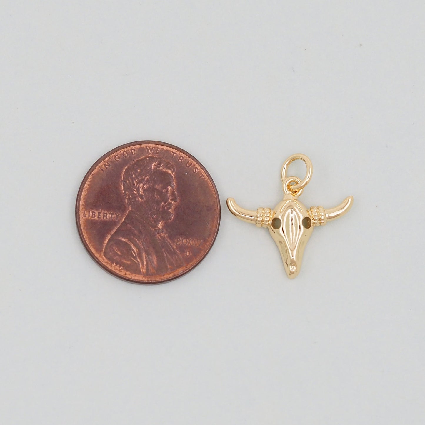 Gold Bull Head Charms,18K Gold Filled bull head Pendant,Silver bull head Charm Bracelet Necklace for DIY Jewelry Making Supply