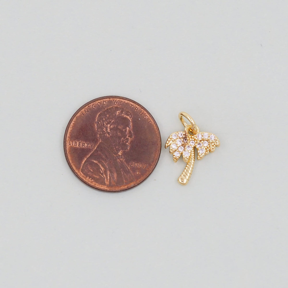 Gold Palm Tree Charms,18K Gold Filled Palm tree Pendant,Silver coconut tree Charm Bracelet Necklace for DIY Jewelry Making Su