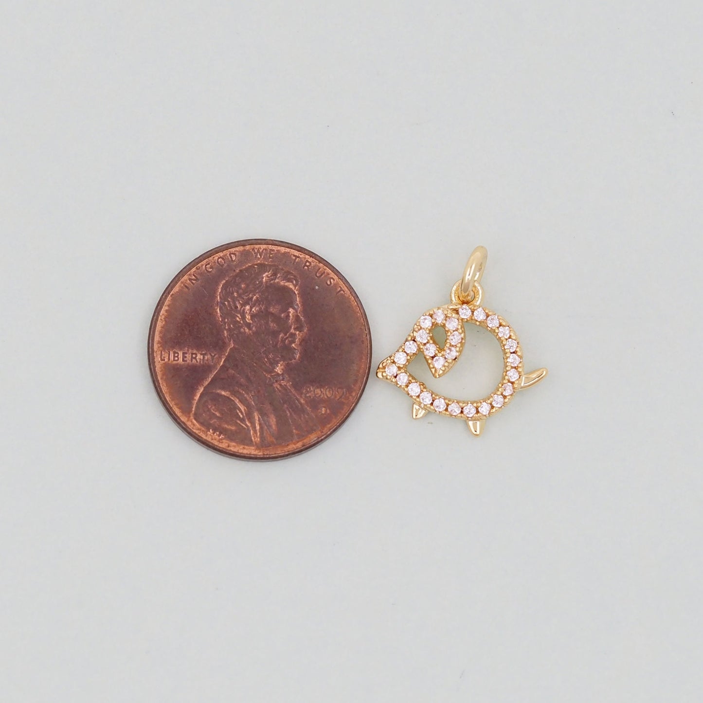 Gold Pig Charms,18K Gold Filled Pig Pendant,Silver Pig  Charm Bracelet Necklace for DIY Jewelry Making Supply