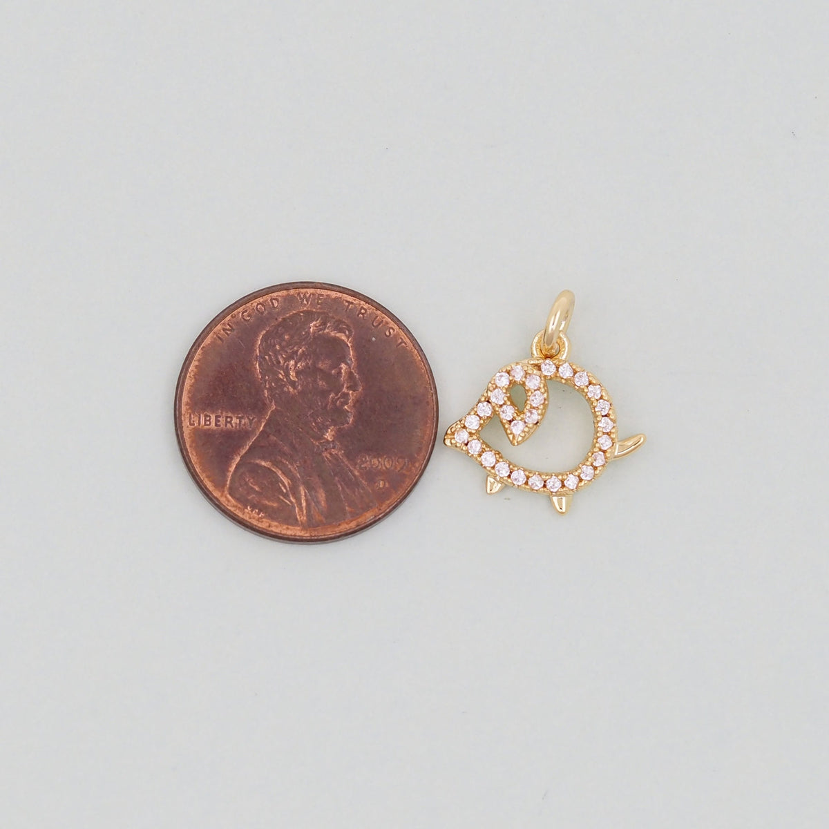 18K Gold Filled Hand Charm Pendant for Jewelry Making