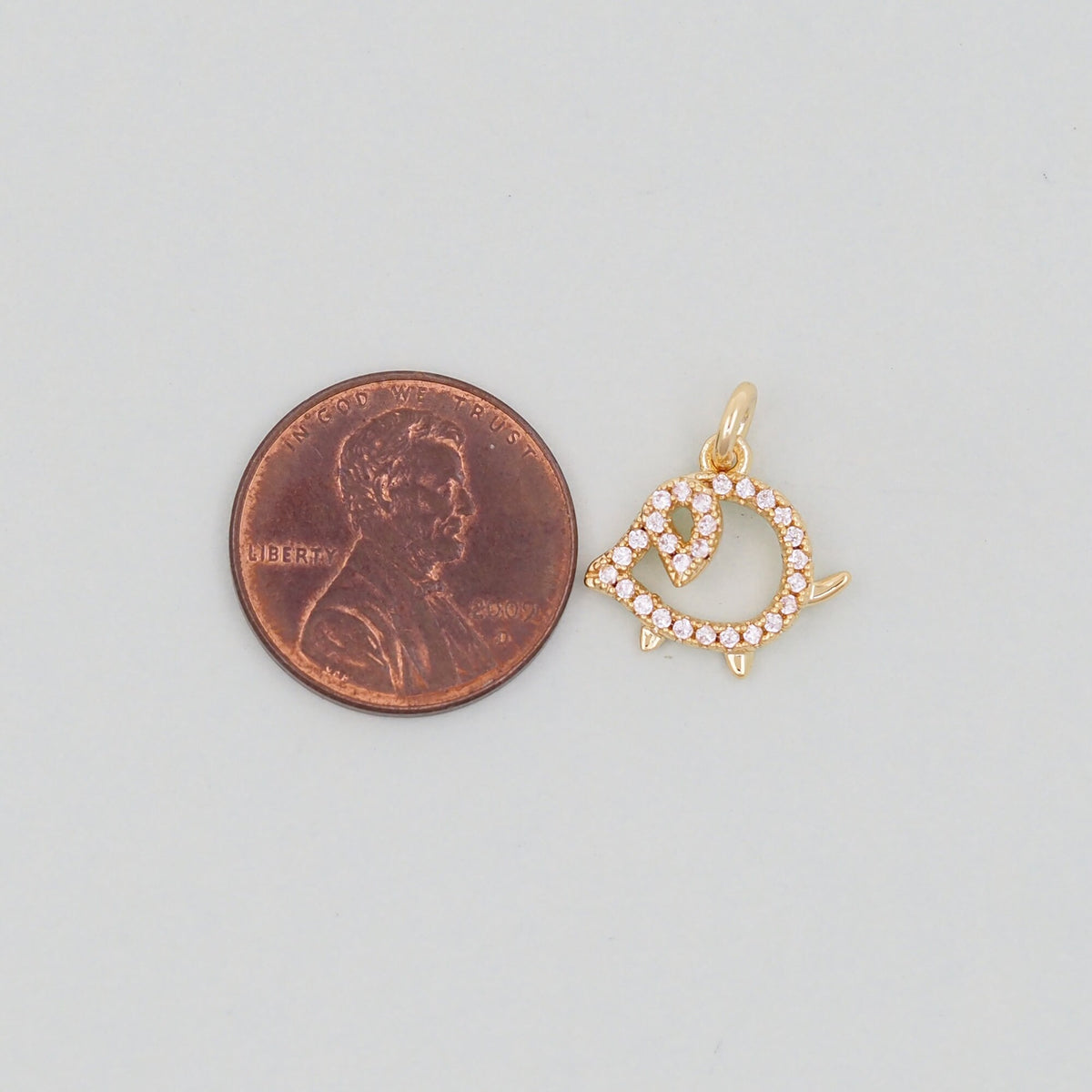 Gold Pig Charms,18K Gold Filled Pig Pendant,Silver Pig  Charm Bracelet Necklace for DIY Jewelry Making Supply