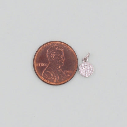 18K Gold Filled Round Charm Pendant for Jewelry Making