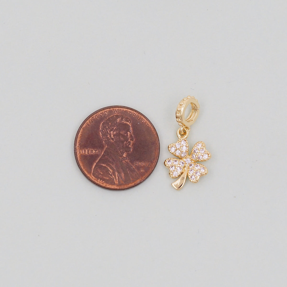 Gold Flower Charms,18K Gold Filled CZ flower Pendant,Silver flower Charm Bracelet Necklace for DIY Jewelry Making Supply