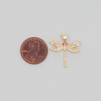 Gold Dragonfly Charms,18K Gold Filled Dragonfly Pendant,Silver Dragonfly Charm Bracelet Necklace for DIY Jewelry Making Suppl