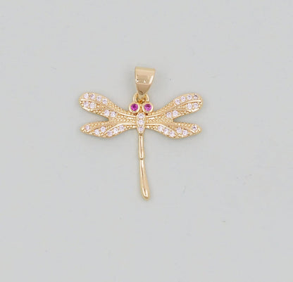 Gold Dragonfly Charms,18K Gold Filled Dragonfly Pendant,Silver Dragonfly Charm Bracelet Necklace for DIY Jewelry Making Suppl