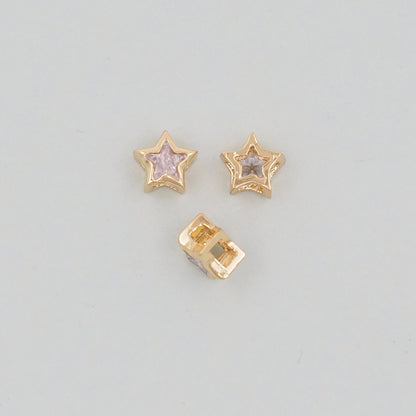 Gold Star spacer Beads Charms,18K Gold Filled Star Bracelet Necklace for DIY Jewelry Making Supply