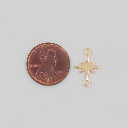 18K Gold Filled Star Charm Pendant for Jewelry Making