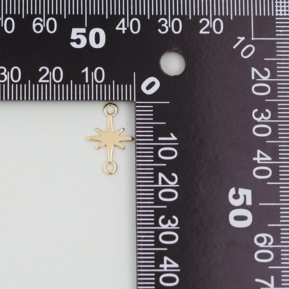 18K Gold Filled Star Charm Pendant for Jewelry Making