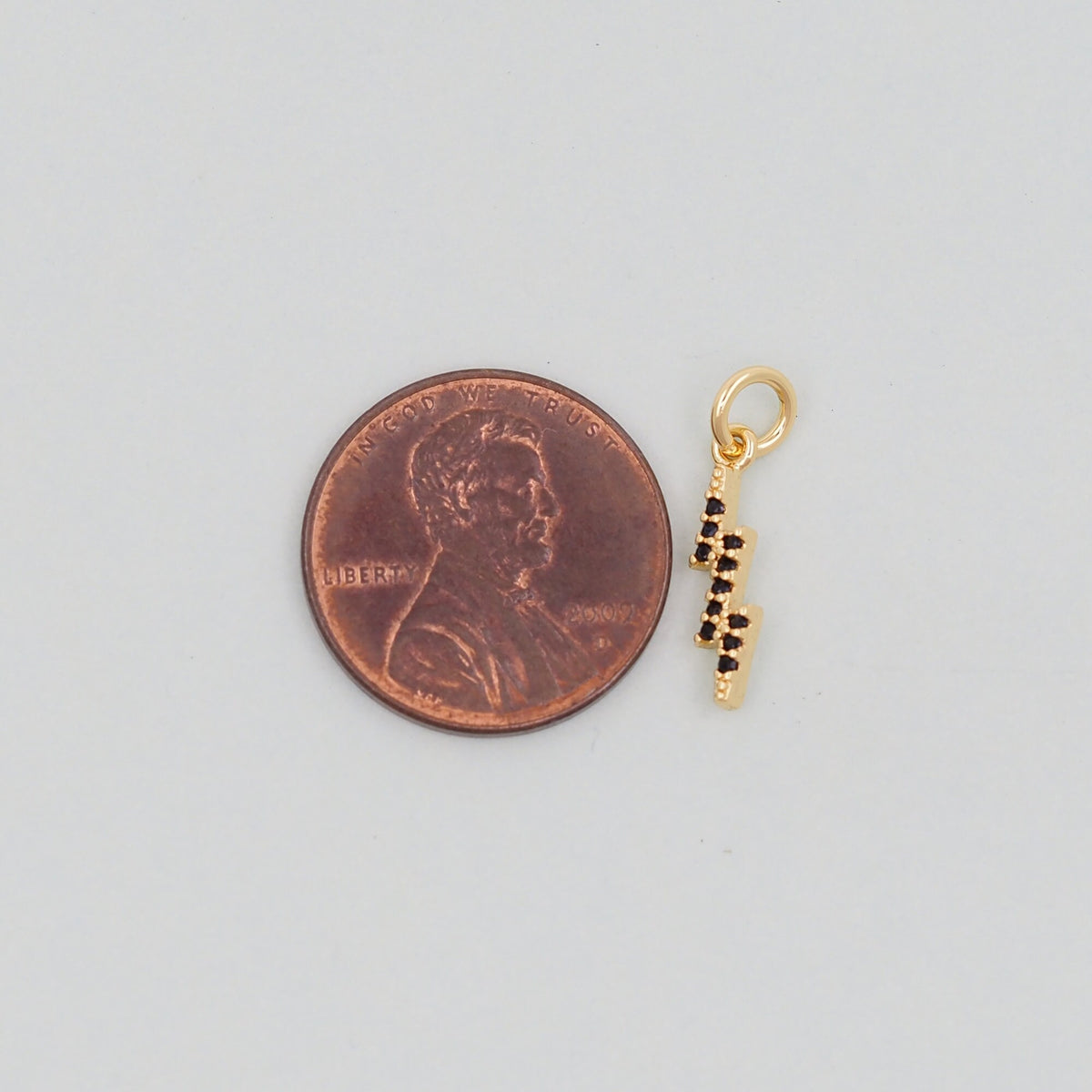 Gold Lightning Charms,18K Gold Filled Tiny Lightning Pendant,Silver Lightning Charm Bracelet Necklace for DIY Jewelry Making 