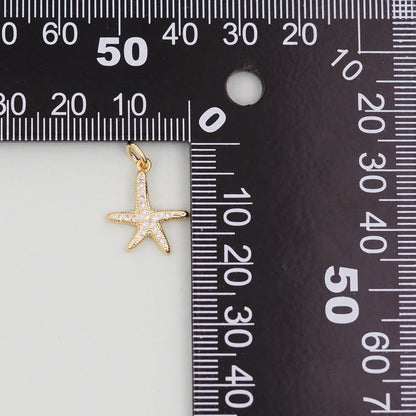 18K Gold Filled Star Charm Pendant for Jewelry Making