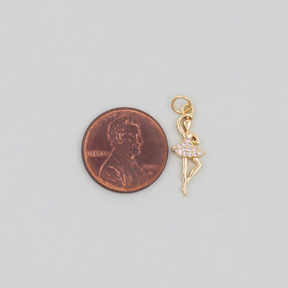 18K Gold Filled Charm Pendant for Jewelry Making