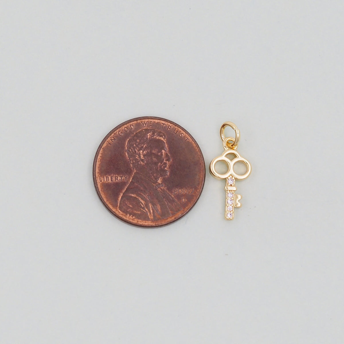 Gold Key Charms,18K Gold Filled Key Pendant,Key Charm Bracelet Necklace for DIY Jewelry Making Supply
