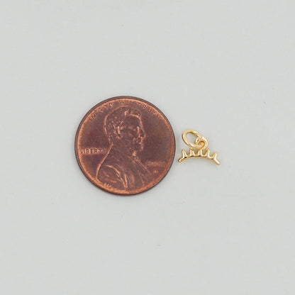 Gold eyelash Charms,18K Gold Filled eyelash Pendant,eyelash Charm Bracelet Necklace for DIY Jewelry Making Supply