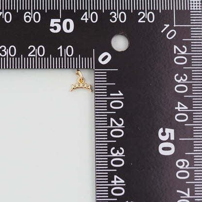 Gold eyelash Charms,18K Gold Filled eyelash Pendant,eyelash Charm Bracelet Necklace for DIY Jewelry Making Supply