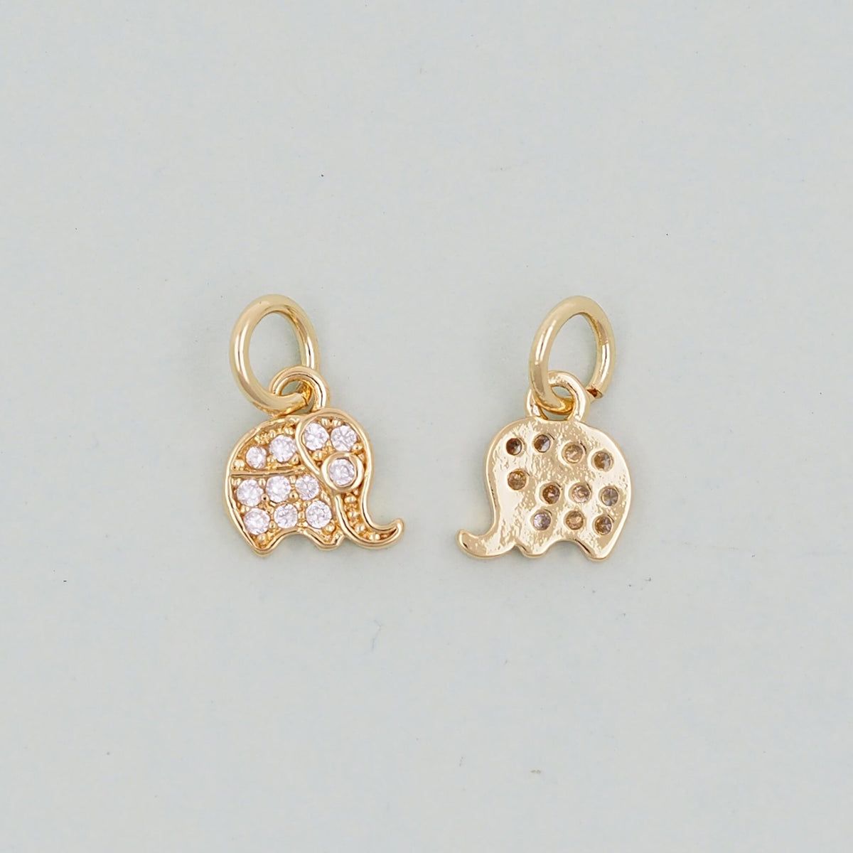 18K Gold Filled Cubic Zirconia Charm Pendant for Jewelry Making