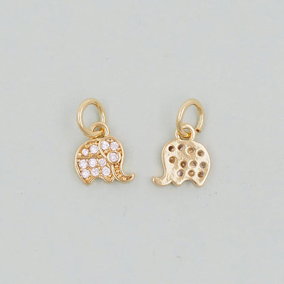 18K Gold Filled Cubic Zirconia Charm Pendant for Jewelry Making