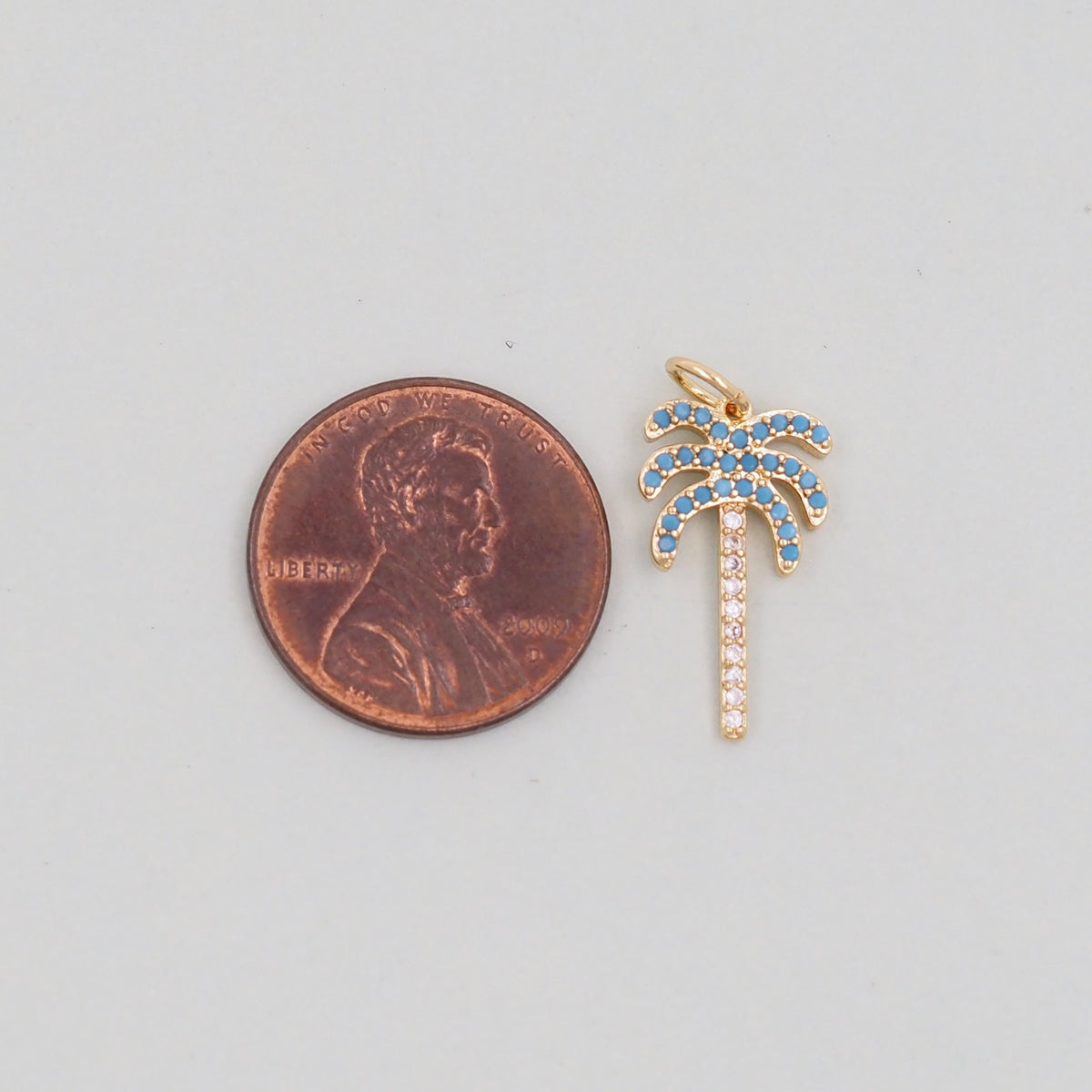 Gold Palm Tree Charms,18K Gold Filled Palm tree Pendant,Silver coconut tree Charm Bracelet Necklace for DIY Jewelry Making Su