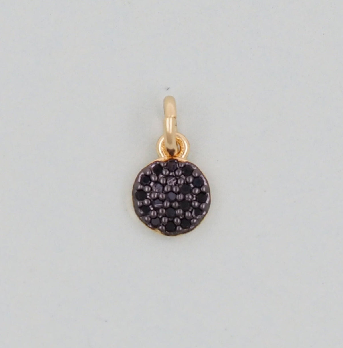 Gold Round Charms,18K Gold Filled Round Pendant,Evil Eye Charm Bracelet Necklace for DIY Jewelry Making Supply