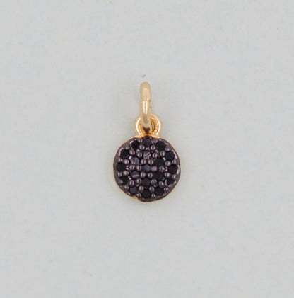 Gold Round Charms,18K Gold Filled Round Pendant,Evil Eye Charm Bracelet Necklace for DIY Jewelry Making Supply