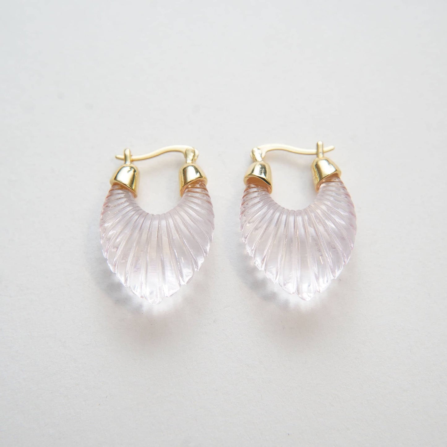 1pair 18K Gold Filled Thick Hoops Earrings,Gold Hoops,Dainty Acrylic Hoops Huggie,Gold Huggies Hoop Earrings,Boho clear Earrings