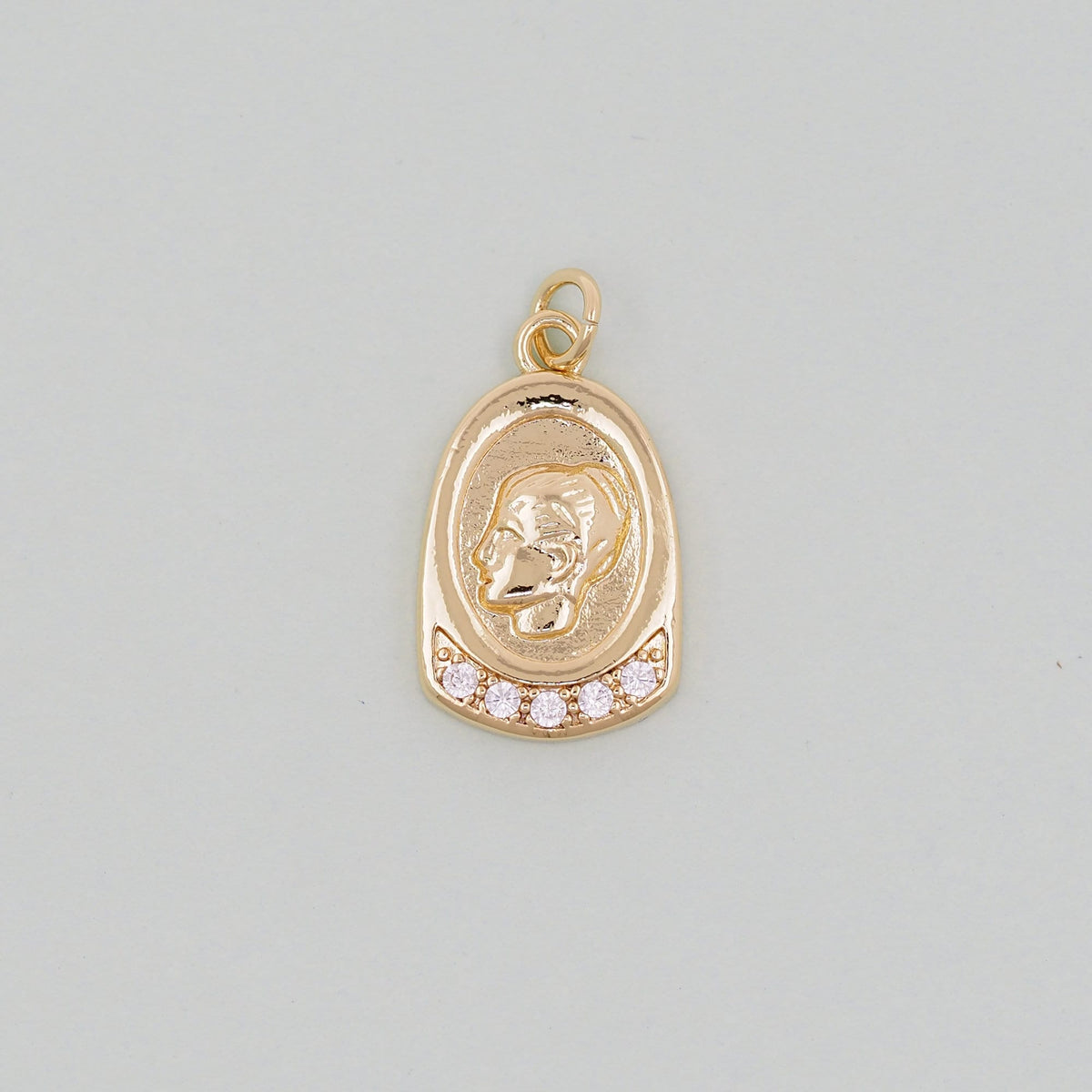 18K Gold Filled Hand CZ Charm Pendant for Jewelry Making