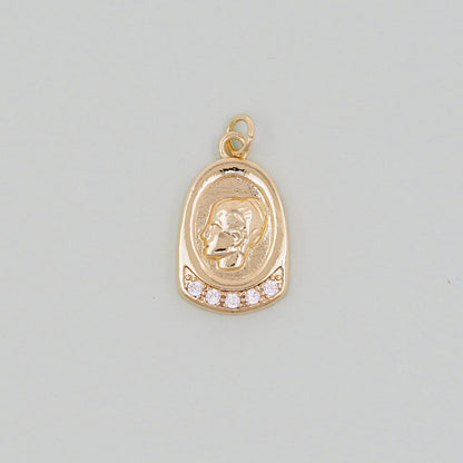 18K Gold Filled Hand CZ Charm Pendant for Jewelry Making