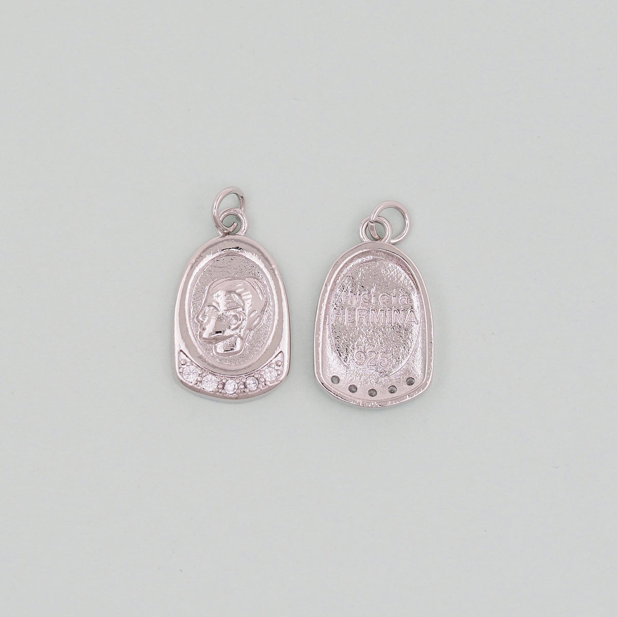 18K Gold Filled Hand CZ Charm Pendant for Jewelry Making
