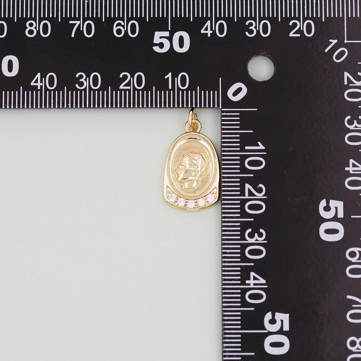 18K Gold Filled Hand CZ Charm Pendant for Jewelry Making