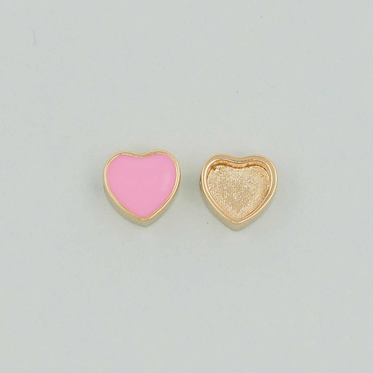 Gold Heart Beads Charms,18K Gold Filled Enamel Red Pink Heart Pendant,Heart Charm Bracelet Necklace for DIY Jewelry Making Supply