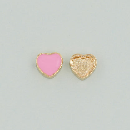 18K Gold Filled Enamel Heart Jewelry Beads for Jewelry Making