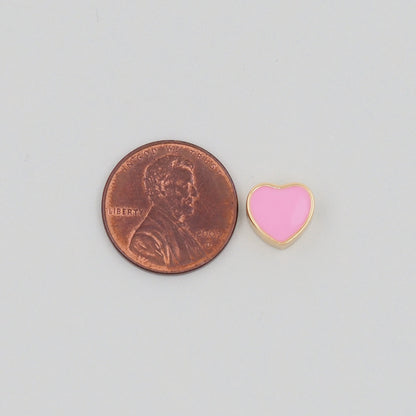 18K Gold Filled Enamel Heart Jewelry Beads for Jewelry Making