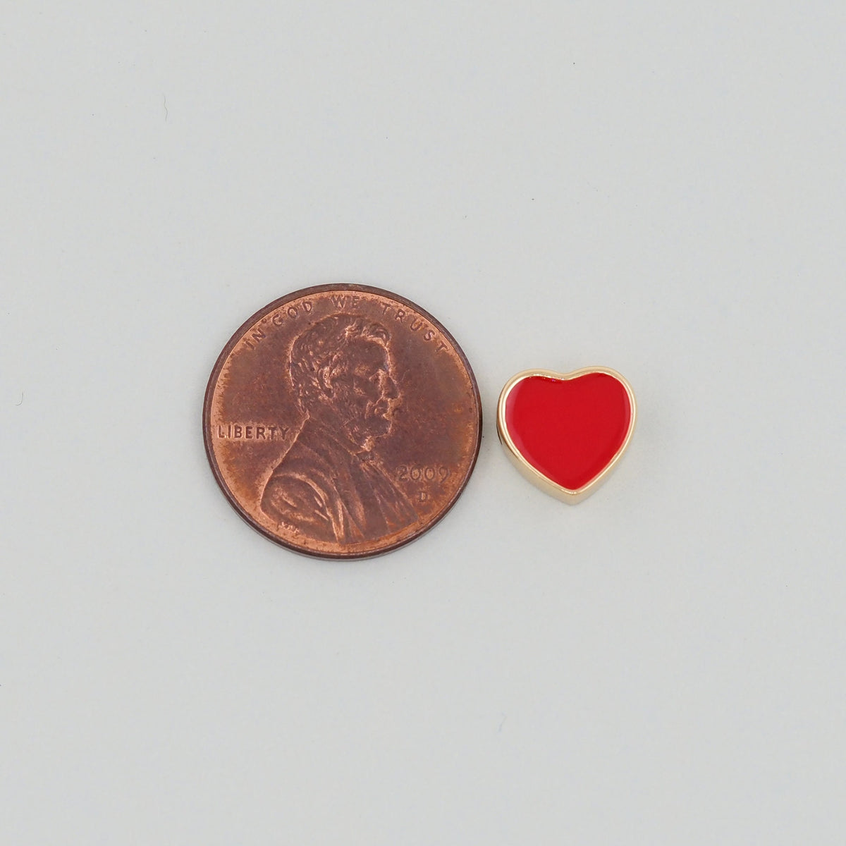 18K Gold Filled Enamel Heart Jewelry Beads for Jewelry Making