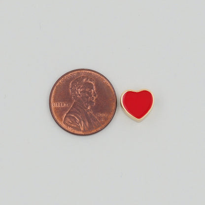 18K Gold Filled Enamel Heart Jewelry Beads for Jewelry Making