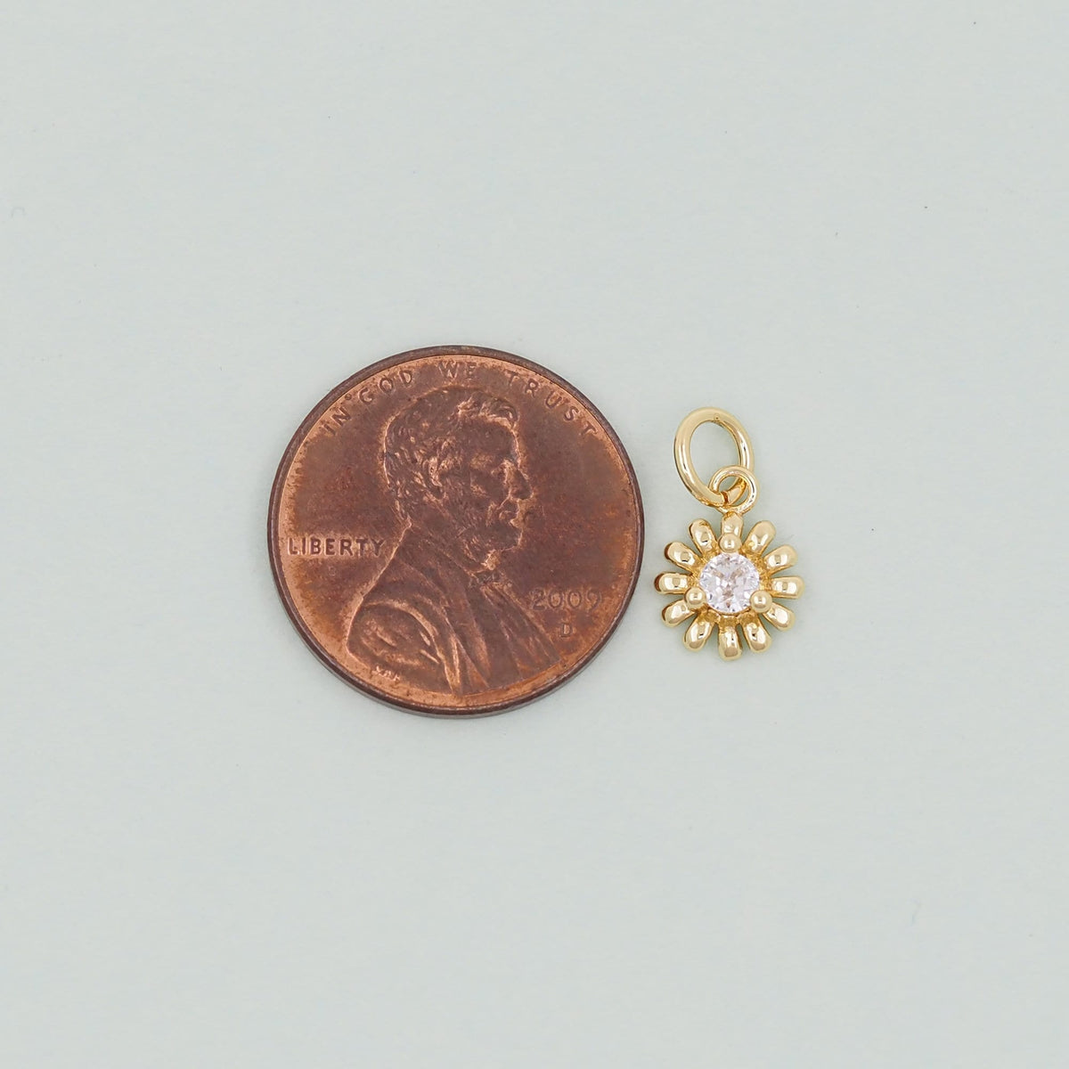 Gold Sun Charms,18K Gold Filled Round Coin Pendant,Celestial Charm Bracelet Necklace for DIY Jewelry Making Supply