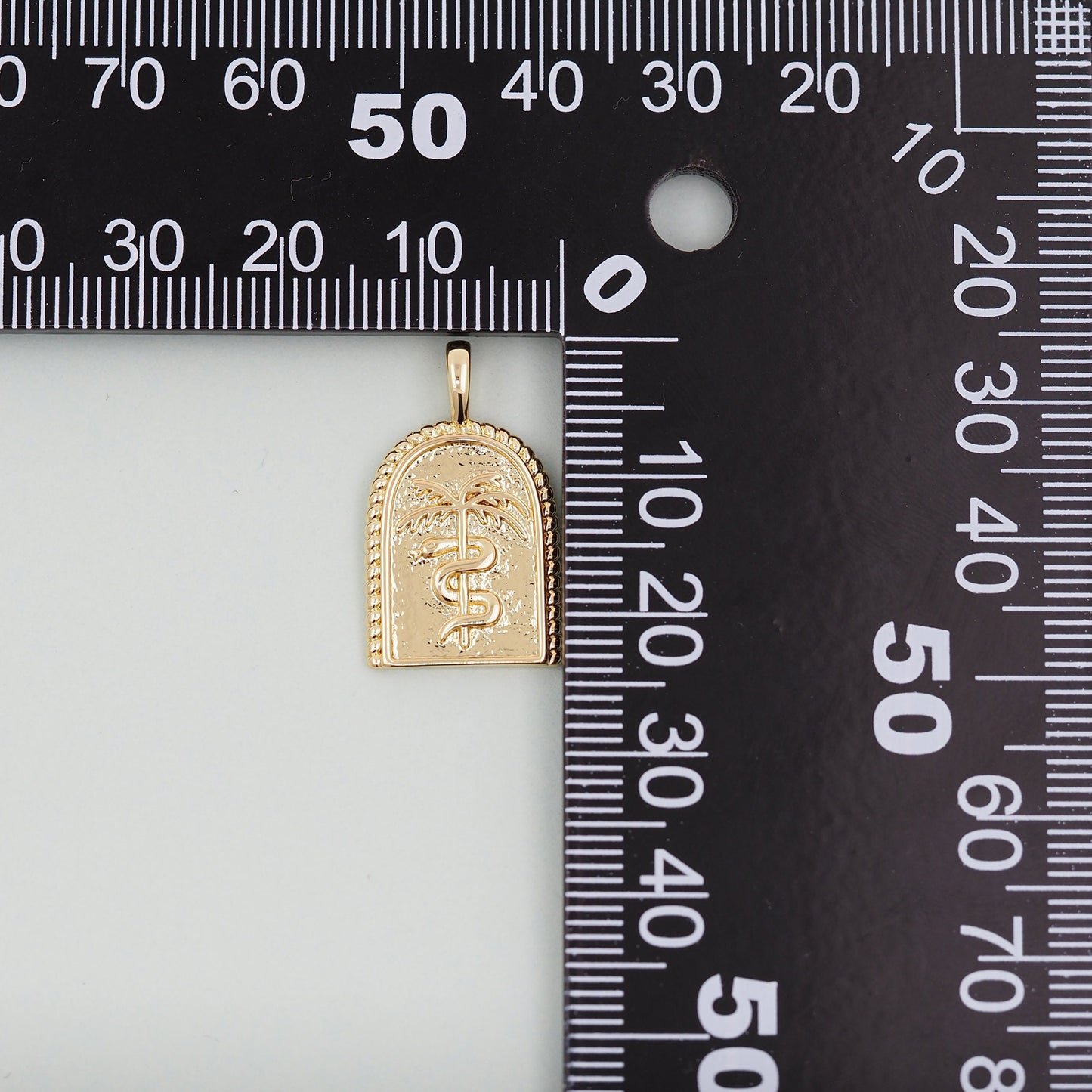 Gold coconut tree Charms,18K Gold Filled snake Pendant,coconut tree Charm Bracelet Necklace for DIY Jewelry Making Supply