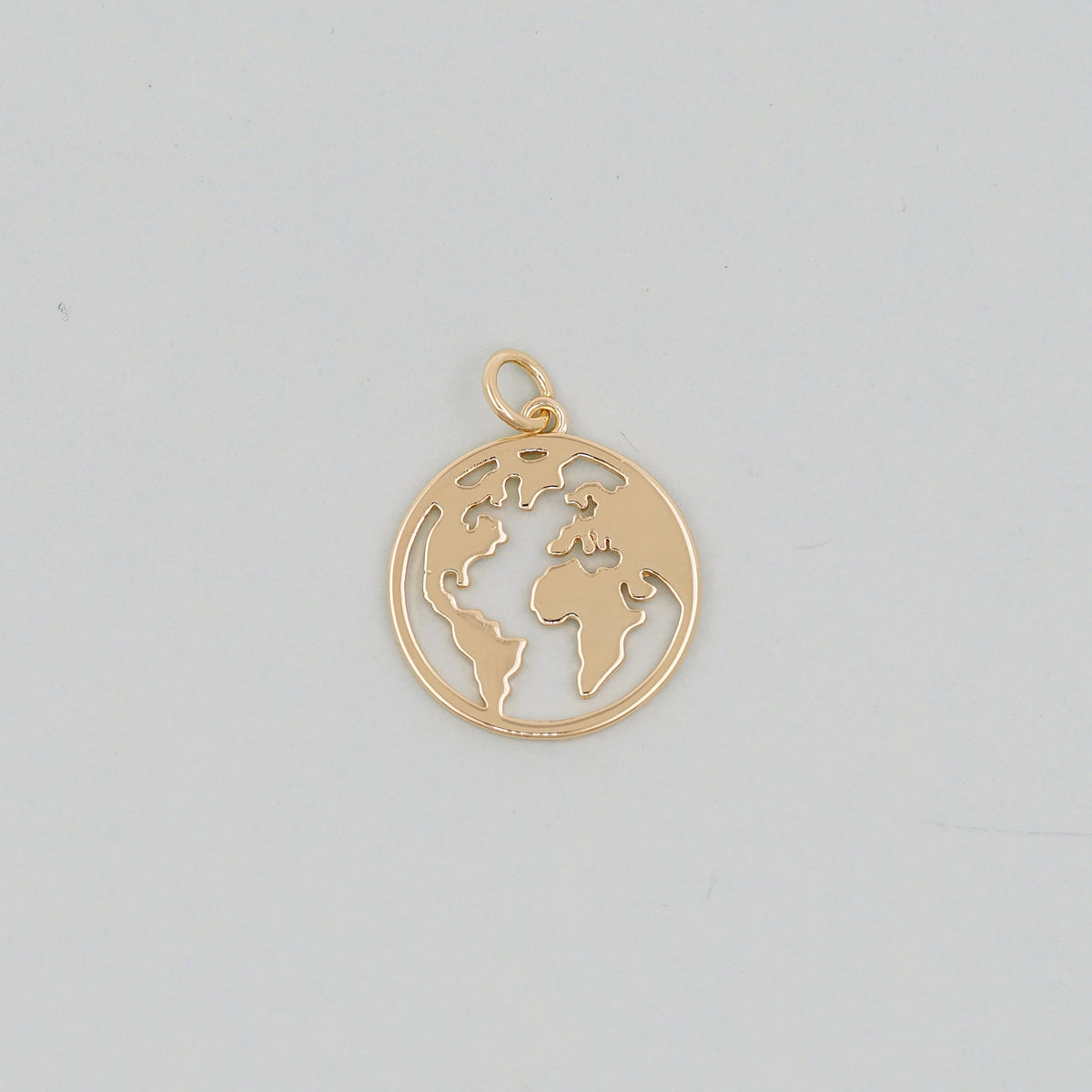 Gold Earth Charms,18K Gold Filled World Map Pendant,World Map Charm Bracelet Necklace for DIY Jewelry Making Supply