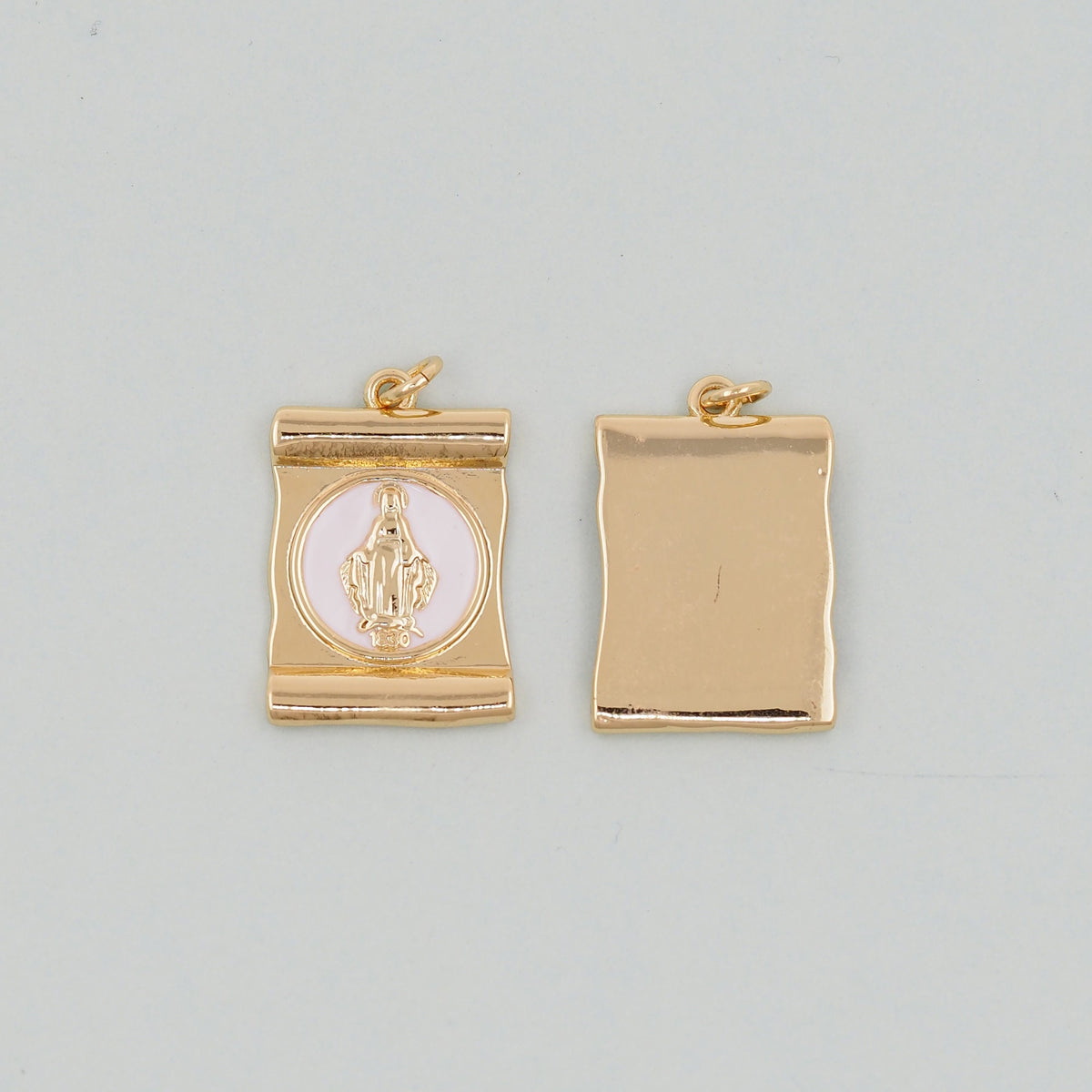 18K Gold Filled Virgin Mary Charm Pendant for Jewelry Making