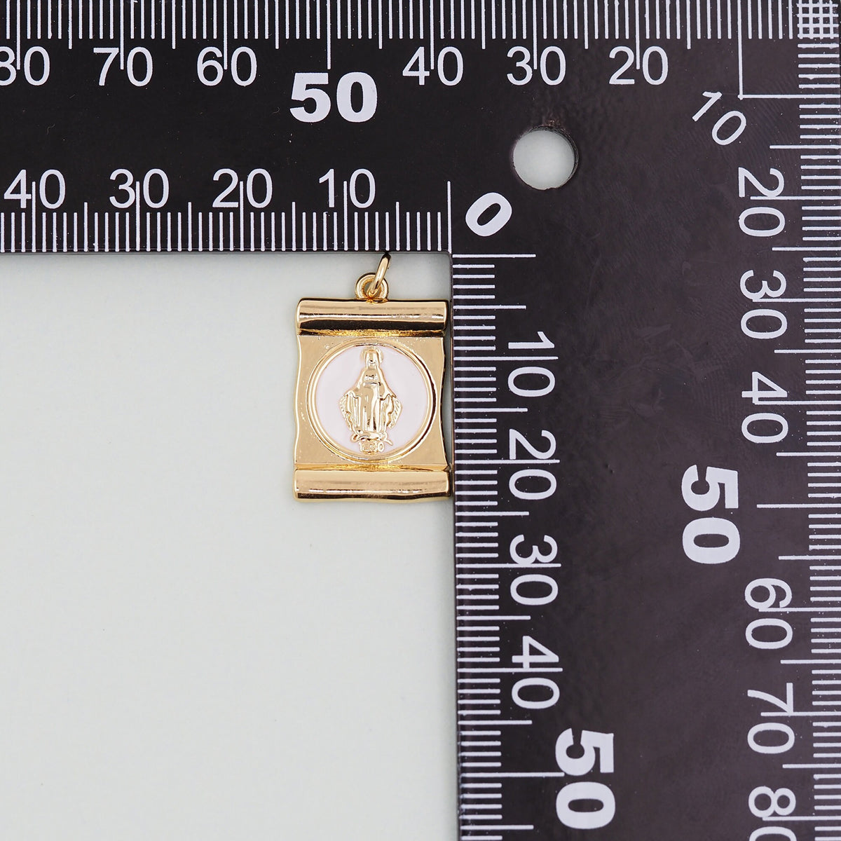 18K Gold Filled Virgin Mary Charm Pendant for Jewelry Making