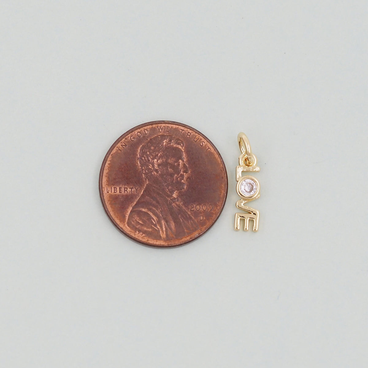 18K Gold Filled Love Charm Pendant for Jewelry Making